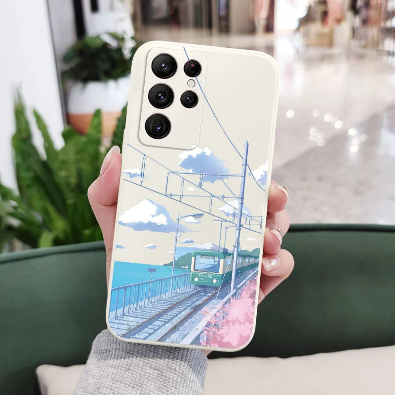 Tranquil Scenery Phone Case For Samsung Galaxy S25 FE S24 S23 S22 S21 S20 Ultra Plus S10 10E Note 20 ultra 10 9 Plus Cover