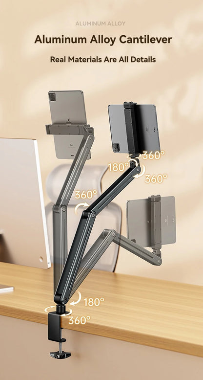 Phone Stand Long Arm Rotatable Tablet Holder For 5 to 13 inch Tablet Smartphone Bed Desktop Lazy Holder Bracket For iPad Support