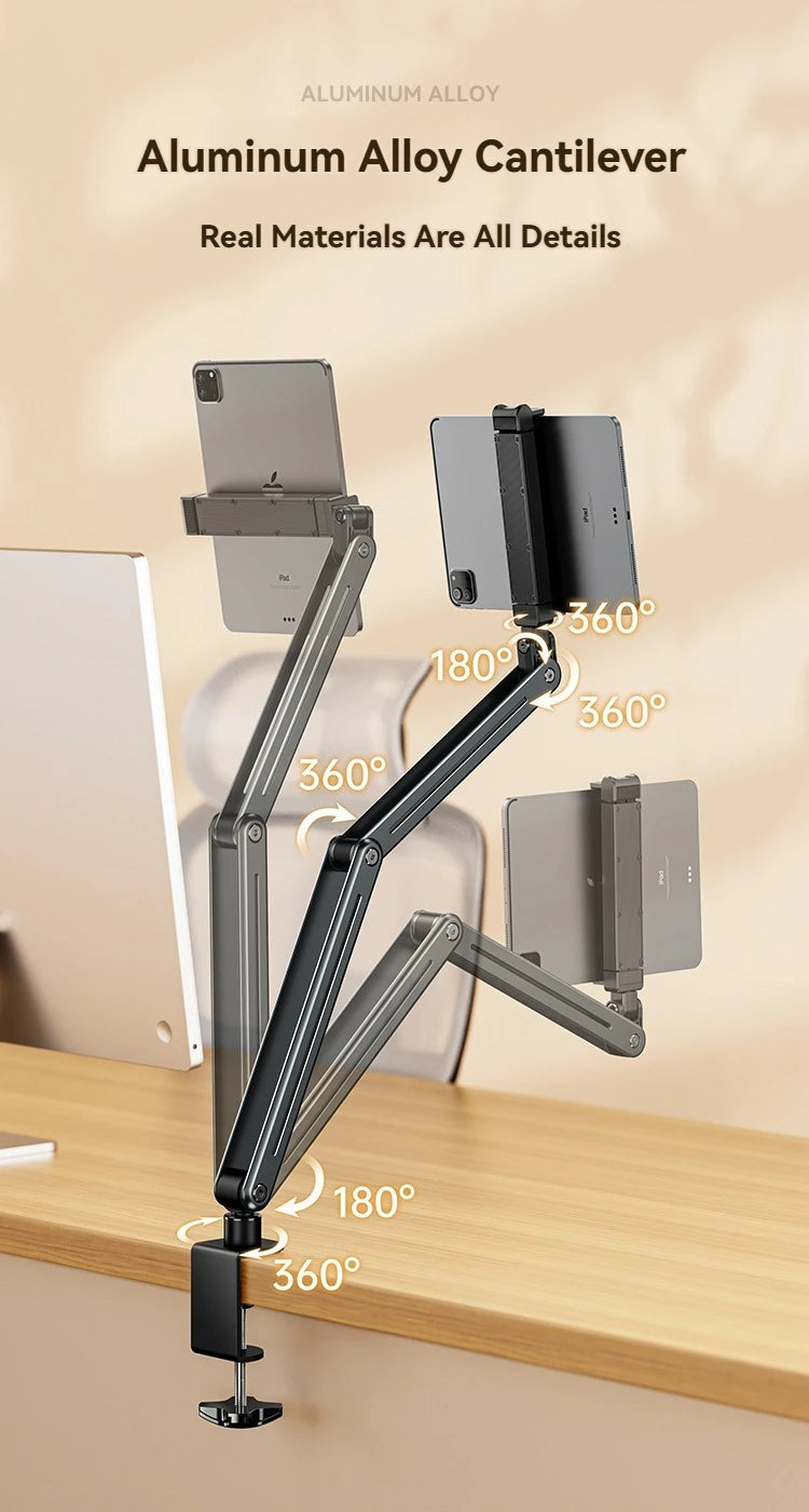 Phone Stand Long Arm Rotatable Tablet Holder For 5 to 13 inch Tablet Smartphone Bed Desktop Lazy Holder Bracket For iPad Support