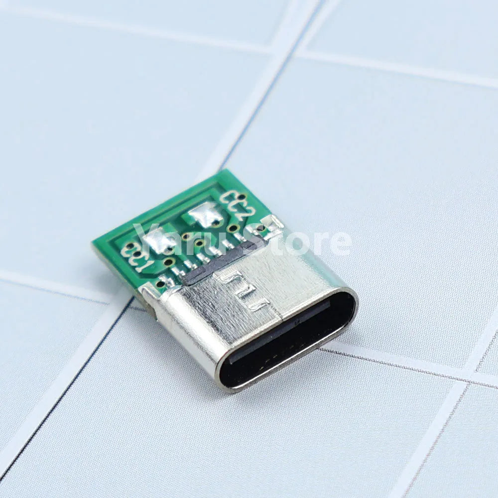 16pin USB Electric Terminals Welding DIY Data Cable Support PCB Board USB Type C Female Connectors Jack With Dual 5.1K Resistors