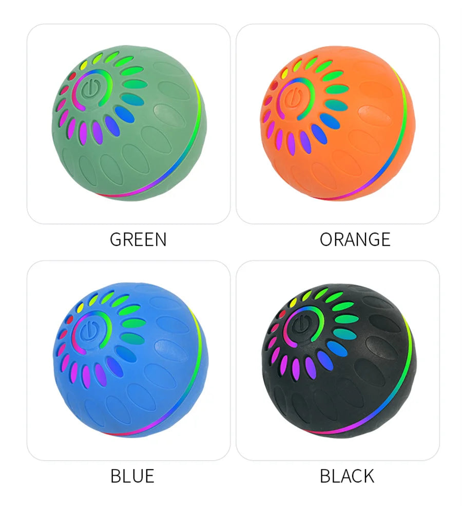 Interactive Smart Dogs Toys Balls - USB Automatic Moving Bouncing Ball for Puppy to Large Dog - Electronic Pets Ball Birthday Gi