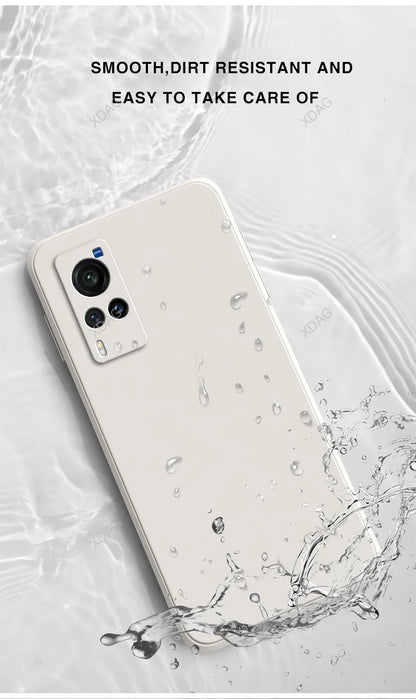 Simple Original Case Back Cover for VIVO X60 X60T Pro X60Pro Plus Pro+ X60S 5G Lens Protection Soft Square Liquid Silicone Shell