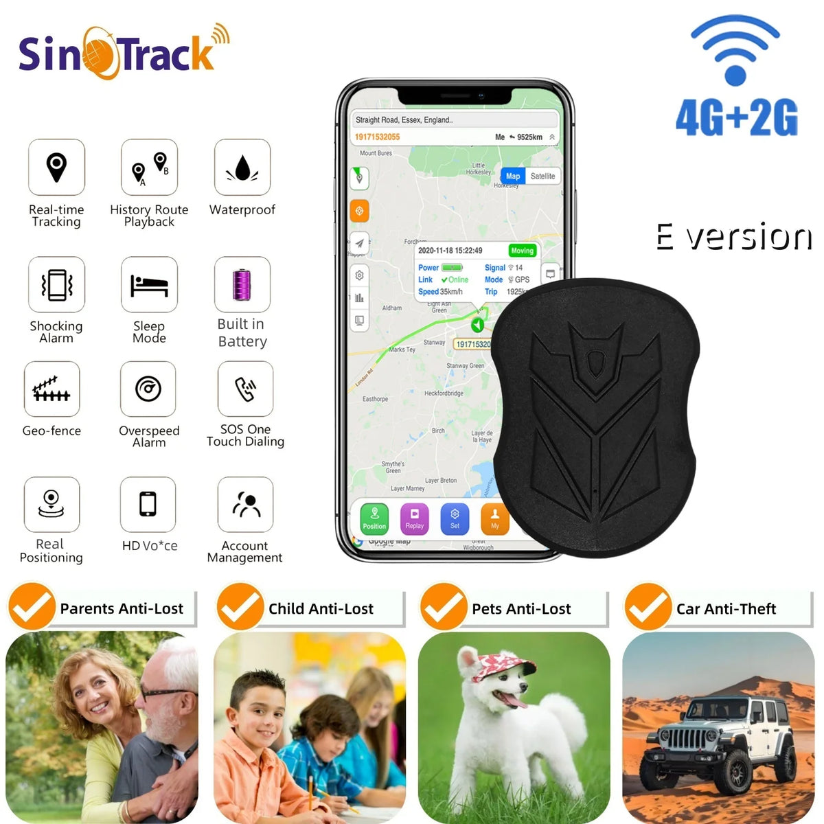 European Exclusive 4G ST-905L-E/ST915L-E Waterproof GPS Tracker Magnet Long Standby Battery for Kid Parents Anti-Lost Device