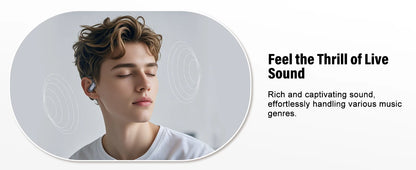 Wireless Bluetooth 5.4 Earbuds High Quality Sound and Noise Reduction Mic, 75H Playtime, Power Display, IPX7 Waterproof Earphone