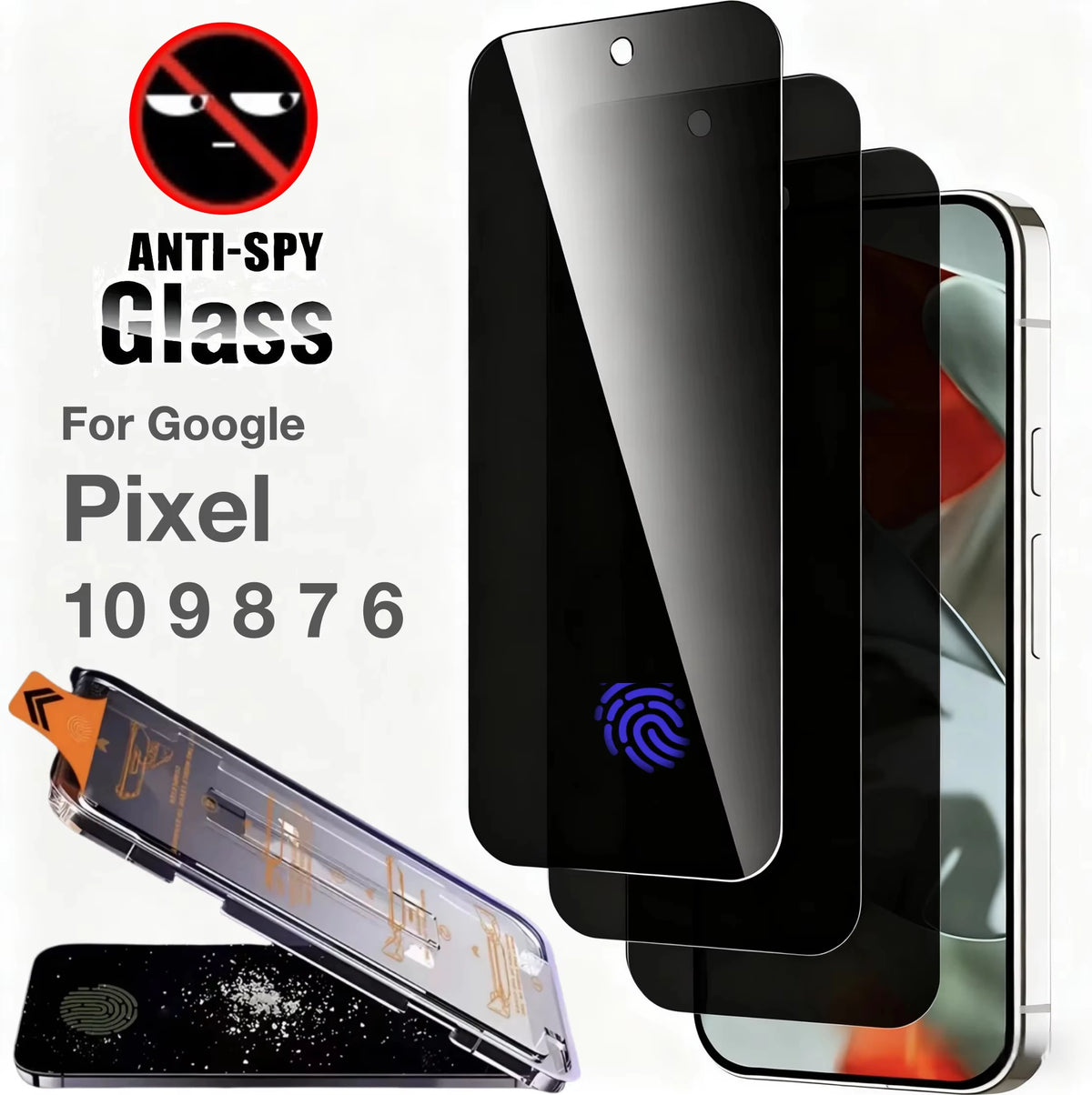 1-3Pcs For Google Pixel 9a 9 Pro XL 8 8A 7 7A 6 4G 5G Screen Protector Fingerprint Toughened Glass Accessories Easy Installation