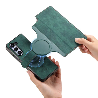 2 in 1 Detachable Cards Solt Wallet Flip Book Case For Samsung Galaxy Z Fold 6 5 5G Fold6 Fold5 Removable Bag Magnetic Cover