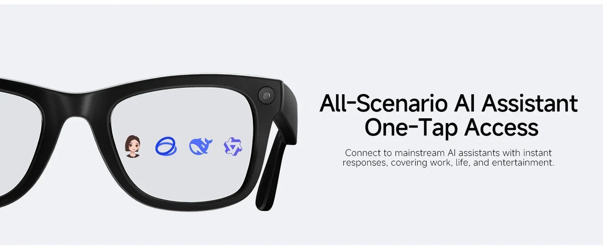 New HD5-ultra AI Smart Glasses AI Real-time Translation 800W Pixel Camera Photo Video Recording 300 Mah Smart Glasses 2026