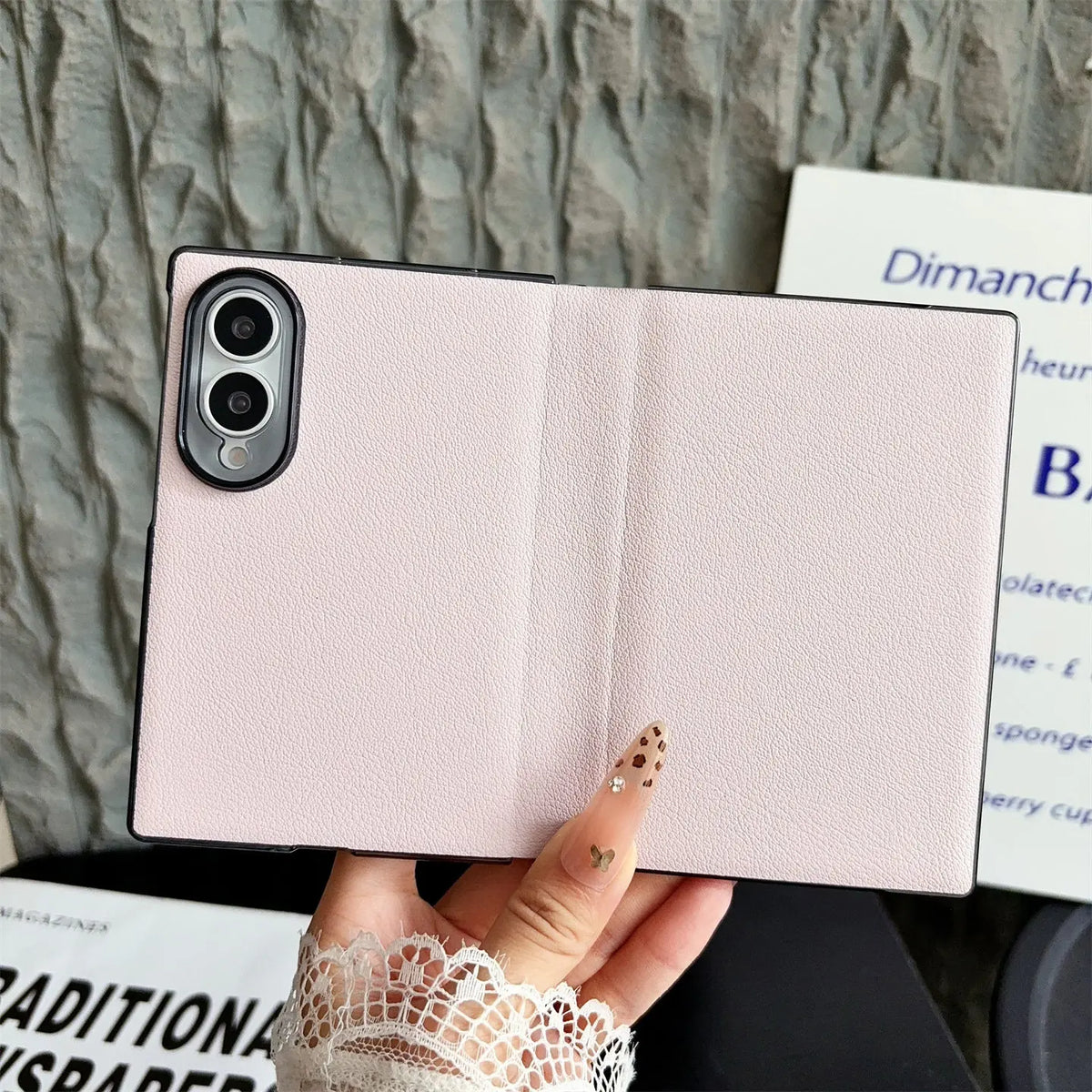 Business Plain Leather All-inclusive Flip Case for Samsung Galaxy Z Fold 8 Wide 7 6 5 Fold8 Ultra Camera Protection Bumper Cover
