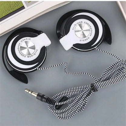 Sports Running FM and Over-ear for Phones/MP3/MP4 HIFI Stereo Wired Headphones Bass Headset Wired Earphone Ear Hanging