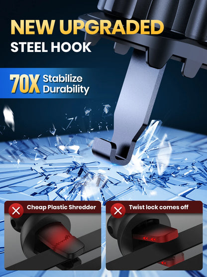 TOPK Upgraded Hook Clip Car Holder FOR Phone, Air Vent Universal Mount, Super Stable Fit for iPhone Truck Smartphones