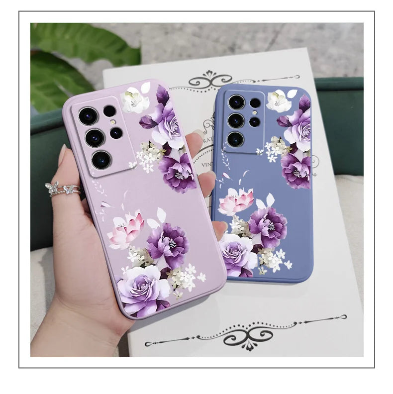 Beautiful Peony Phone Case For Samsung Galaxy S25FE S24 S23 S22 S21 S20 S10 S10E Ultra Plus FE Note 20 Ultra 10 Plus Cover