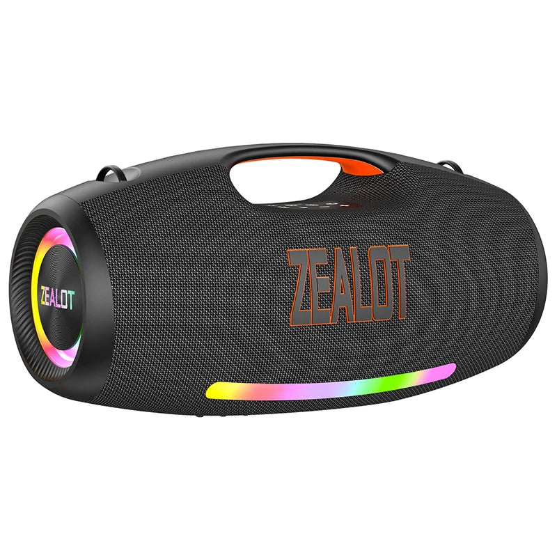 ZEALOT-S89 Portable Bluetooth Speaker, 250W StormBox Power With Subwoofer Outdoor IP67 Party Speaker, 20H Playtime, LED