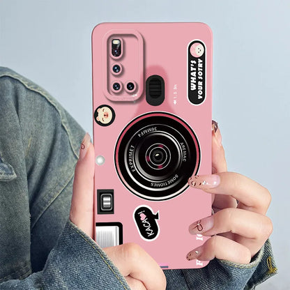 For Vivo V19 Phone Case vivoV19 Back Cover Soft Silicone Sweet Painted Cartoon Shell Capa Lovely Printed Protective Coque Cases