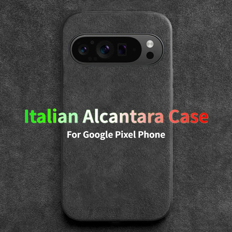 Phone Case Made of Italian Leather for Google Pixel 9 Pro 8 Pro 7 Pixel Fold 8A 7A Luxury Business Artificial Phone Case