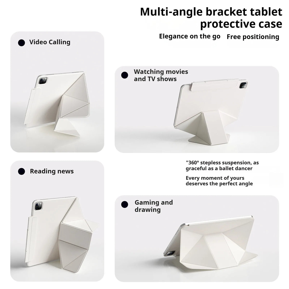 ZOYU Magnetic Case for iPad Air 4/5/7/8th Gen, for iPad 10/11th /Pro 11 12.9 13 M2 M3 Mini 6/7th , 20+ Multi-Angle Origami Cover