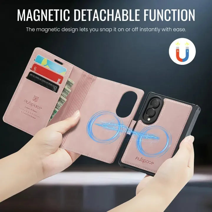 Galaxy Z Fold8 2 In1 Detachable Flip Cover Leather Wallet Case For Samsung Galaxy Z Fold 8 Magnet Card Slots Holder Wallet