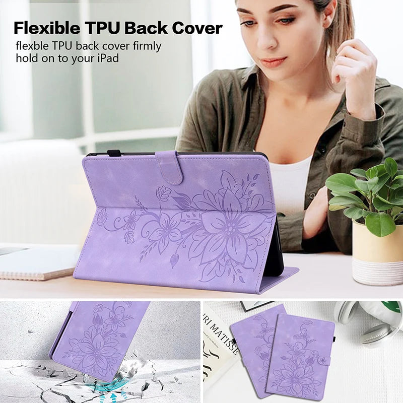 Leather Case for iPad Air 11 13 2024-26 iPad 5th 6th 7th 8th Gen iPad 10.9 2022 11th 2025 Pro 11 2024 9.7 2018 Mini 8 6 Shell