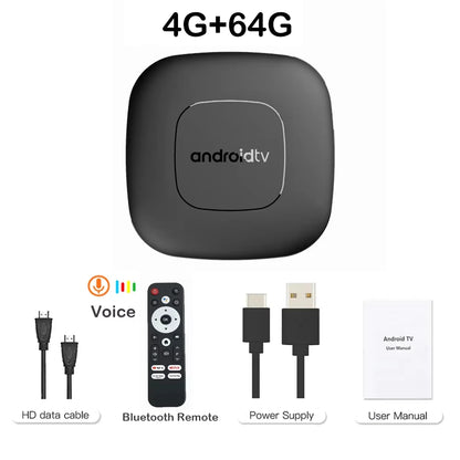 T1 Android 16 TV Box Support Dual Band Wifi BT5.4 8K HD Video Max Memory 128GB Voice Remote Suitable for Home TV Media Playback