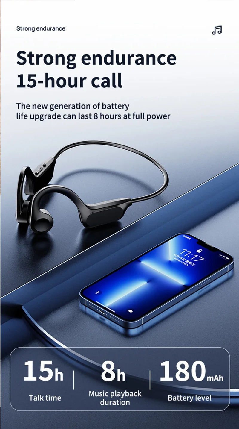 Lenovo Bone Conduction Wireless Earphone Sport Swimming Bluetooth Compatible Headphone Hand-free With Mic For Sports Running NEW