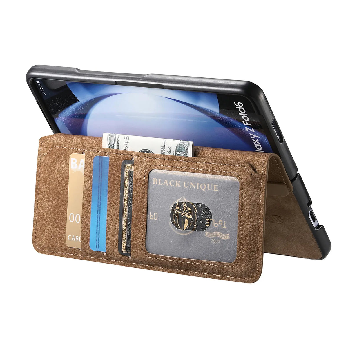 2 in 1 Detachable Cards Solt Wallet Flip Book Case For Samsung Galaxy Z Fold 6 5 5G Fold6 Fold5 Removable Bag Magnetic Cover