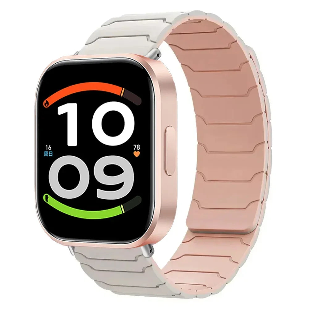 Magnetic Silicone Strap For Redmi Watch 6 Active-Lite/6-5-4 Sports Bracelet Wristband For Xiaomi Mi Band 10 Pro/9 Pro/8 Pro Belt