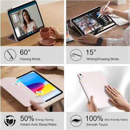 ZOYU for iPad A16 10/11th Ultra-Slim & Light, Strong Magnetic Attachment Case, iPad Pro 11 12.9 Air 4/5th 11/13 Mini 6/7th Cover