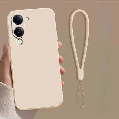 For VIVO Y29S Y19 5G Y04 Y19e 4G Case Simple Skin-friendly Silicone Lanyard Cover for VIVo Y29 s Anti-slip Shockproof Funda