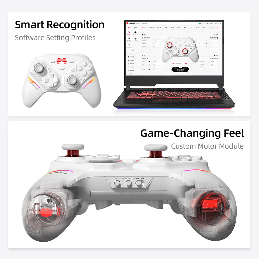 BEITONG PANGU Modular Wireless Controller, DIY Layout, Tool-Free Swap, TMR Joystick, for Switch/PC/Android/iOS