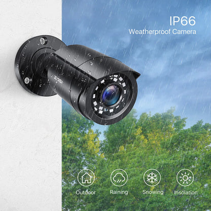 ZOSI 2.0MP 1080p Outdoor Indoor Security Camera 4-in-1 TVI/CVI/AHD/CVBS CCTV Camera for Analog Home Surveillance DVR System