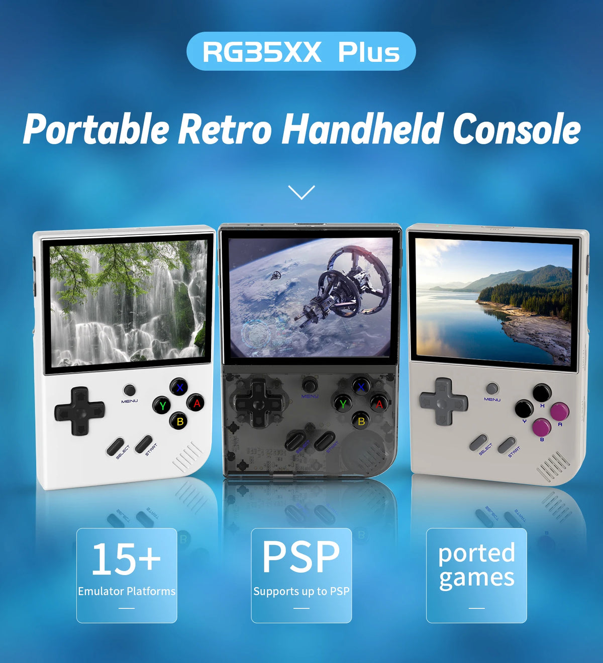 ANBERNIC RG40XXV & RG35XX Plus Retro Handheld Game Console 640*480 IPS Screen Linux 64-bit 5000Games Support WIFI,Bluetooth,HDMI