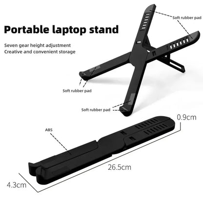 Foldable Laptop Stand 7 Levels ABS Portable Tablet Computer Bracket Universal Pad PC Holder for Macbook Apple  Air Pro Lenovo