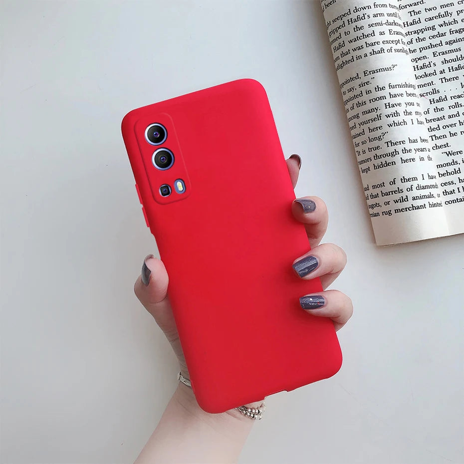 for Vivo Y72 5G Case 6.58" Fashion Candy Color Phone Case for Vivo Y72 Y52 5G Cover Funda Vivo Y 72 52 5G V2041 V2053 Soft Cases