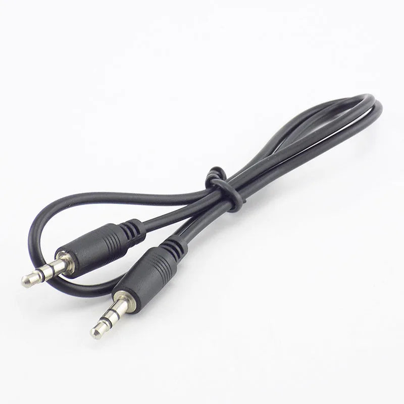 0.5m/1m 3.5mm to 3.5mm Aux Jack Male Extension cord AUX Audio Cable connectors earphone music player Headphones