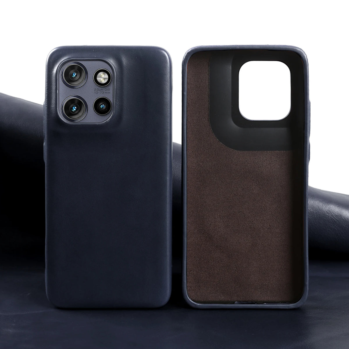 Luxury Oil Wax Genuine Leather Back Cover Case for Motorola G45 G85 Edge 50 Pro Fusion S50 Neo X50 Ultra Phone Case Coque Fundas