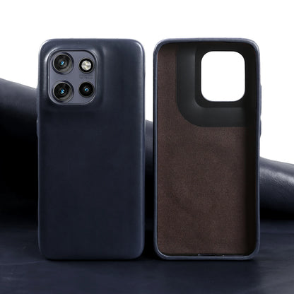Luxury Oil Wax Genuine Leather Back Cover Case for Motorola G45 G85 Edge 50 Pro Fusion S50 Neo X50 Ultra Phone Case Coque Fundas