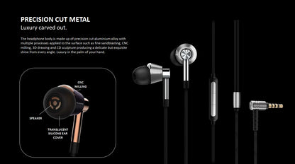 1MORE Triple Driver E1001 In-Ear Wired Earphones Hi-Res Audio 3.5mm Headphones with High Resolution Bass Driven Sound