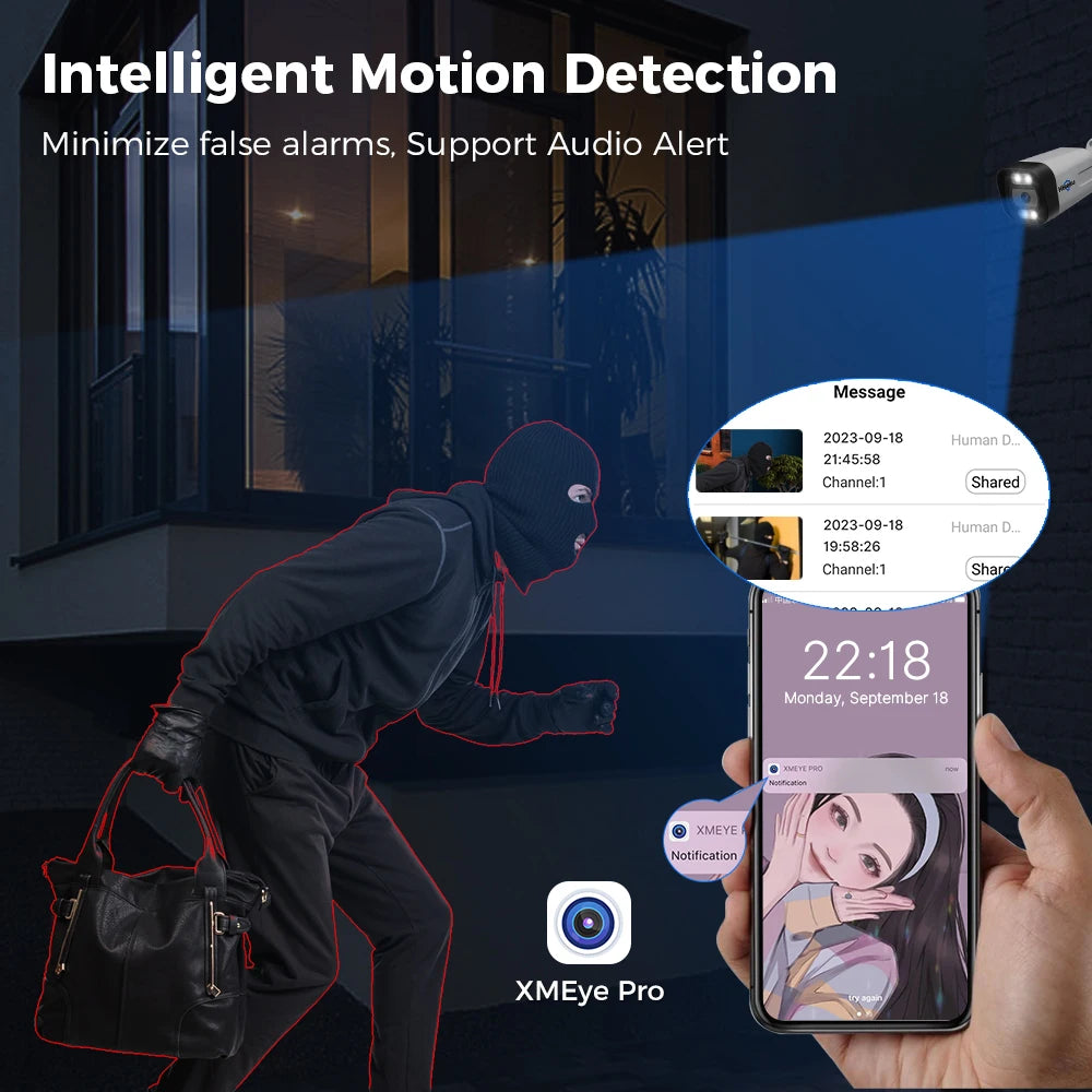 Hiseeu POE 5MP 8MP 4K IP Camera Color Night Vision Face Detection Waterproof H.265 Home Security Surveillance CCTV Cameras