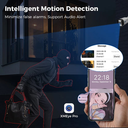 Hiseeu POE 5MP 8MP 4K IP Camera Color Night Vision Face Detection Waterproof H.265 Home Security Surveillance CCTV Cameras