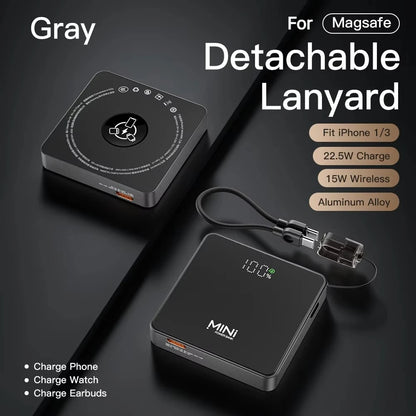 Mini 3-In-1 Powerbank For Magnetic Wireless Power Banks Portable Fast Charging External For iPhone 17 iWatch Carregador Portátil