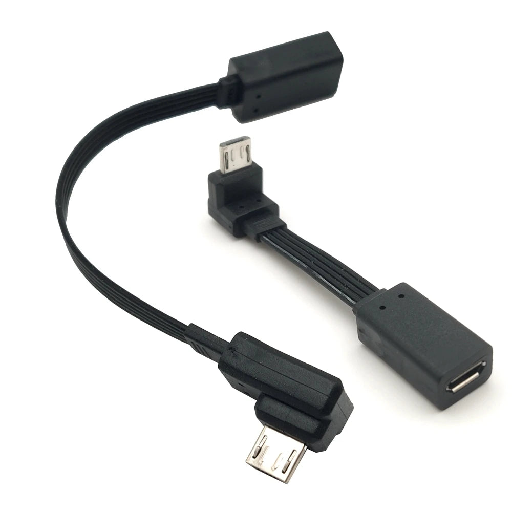 5CM 10CM 20CM MicroUSB panel mounting connector female Micro USB 5-pin.extension cable 30cm 50cm, with screw holes