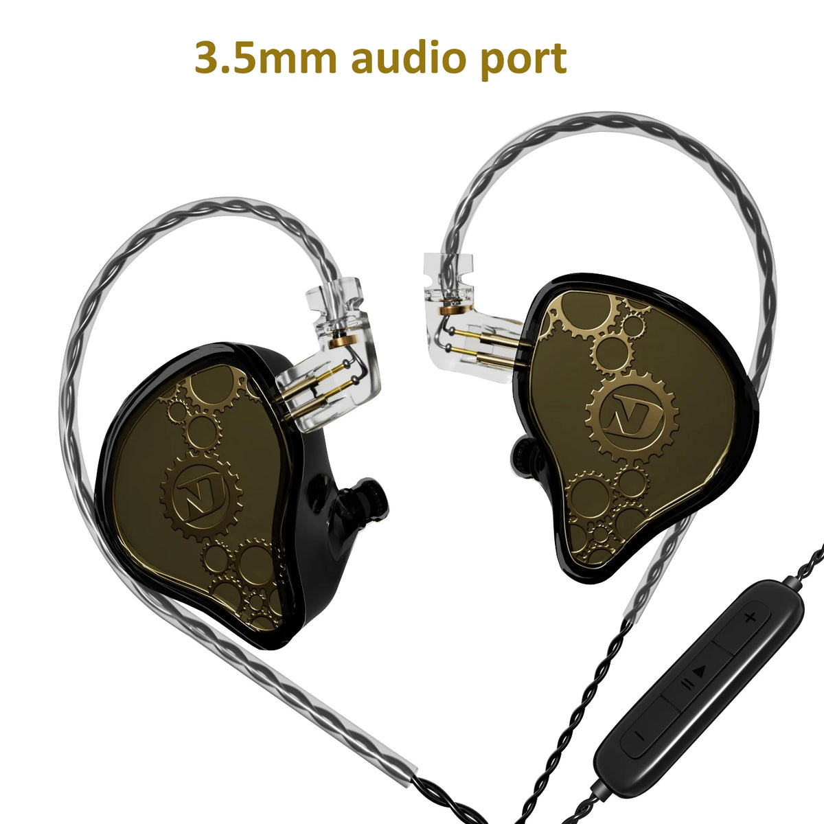 ND Venus Type C/3.5mm Wired Headphones Dynamic Drive HiFi Bass Stereo Music Earphones Noise Cancelling Game Headset For Phone PC