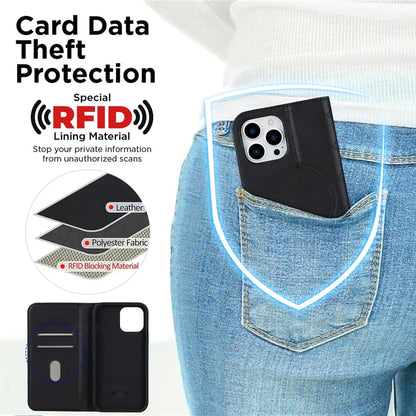 For Magsafe Wallet Leather Flip Case For iPhone 12 13 14 15 16 Pro Max mini Magnetic Wireless Charging Book Folio Cover