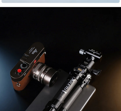 XILETU Lightweight Stable Carbon Fiber Tripod w 360° Rotation Detachable Ball Head Mini Tabletop Stand For Digital Cameras DSLRS