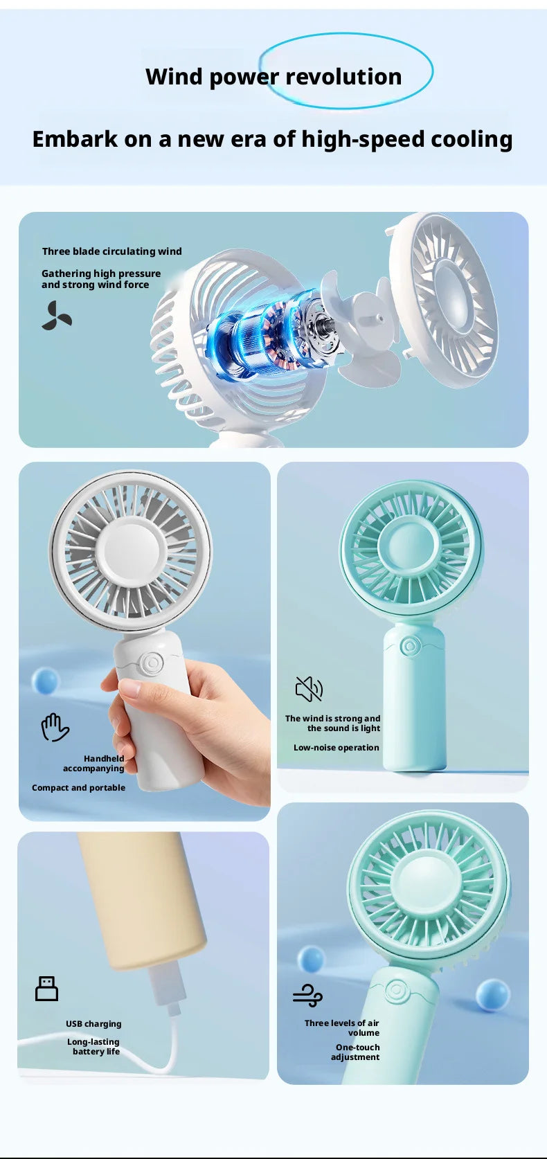 New Mini Fan Portable Mini USB Rechargeable Quiet Fans Table Makeup Eyelash Cooler Kids Outdoor Office Travel Air Cooler Fan NEW