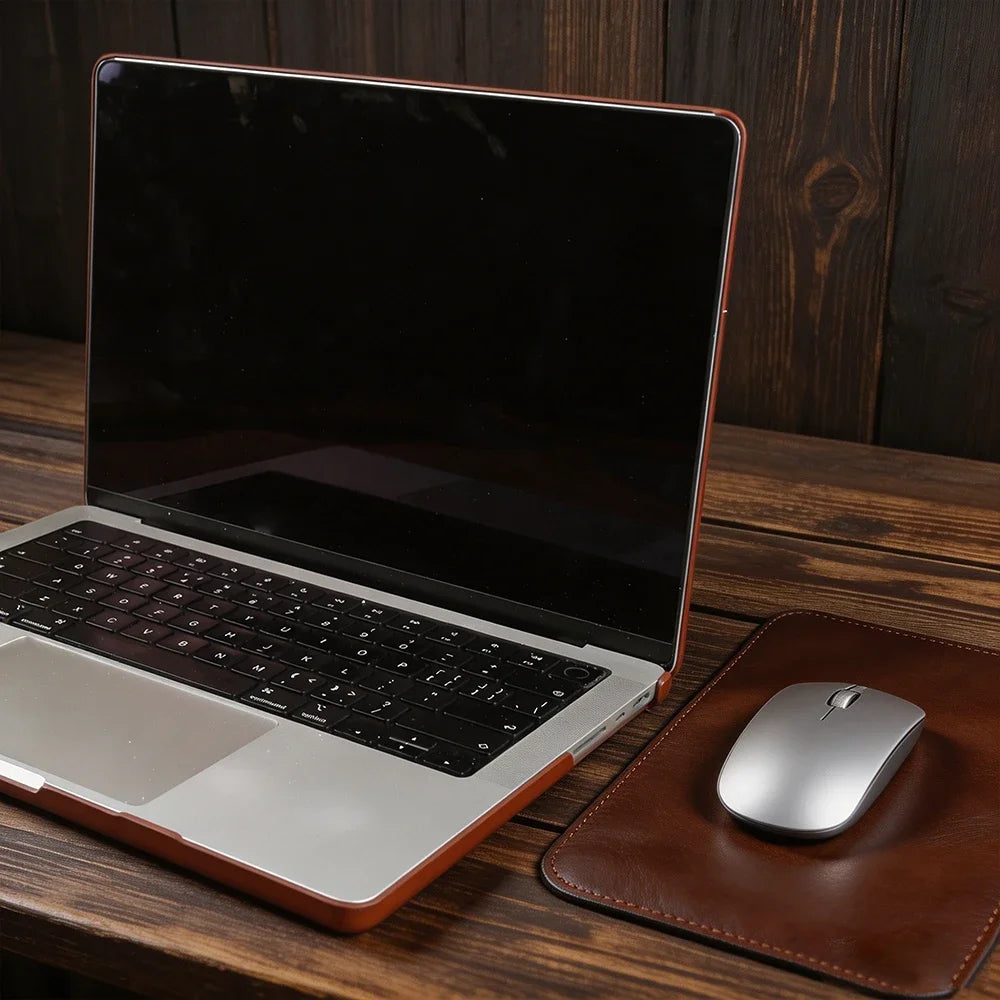 Laptop Genuine Leather Case for Macbook Air 15 A3448 M5 Pro 16 A3428 A3429 Pro 14 A3426 A3427 Air 13 A3449 M5 2026 Cover Cases
