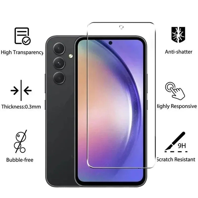 5Pcs HD Screen Protector For Samsung Galaxy A51 A52 A53 A54 A70 A71 A72 A73 A12 A13 A14 A23 A33 A34 S21 S20 FE Tempered Glass