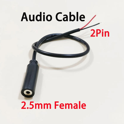 1PC 2.5mm 3.5mm Mono Stereo Male Female Plug Jack Connector 2/3/4Pin AUX Extension Wire DIY Audio Earphone Mic Repair Cable
