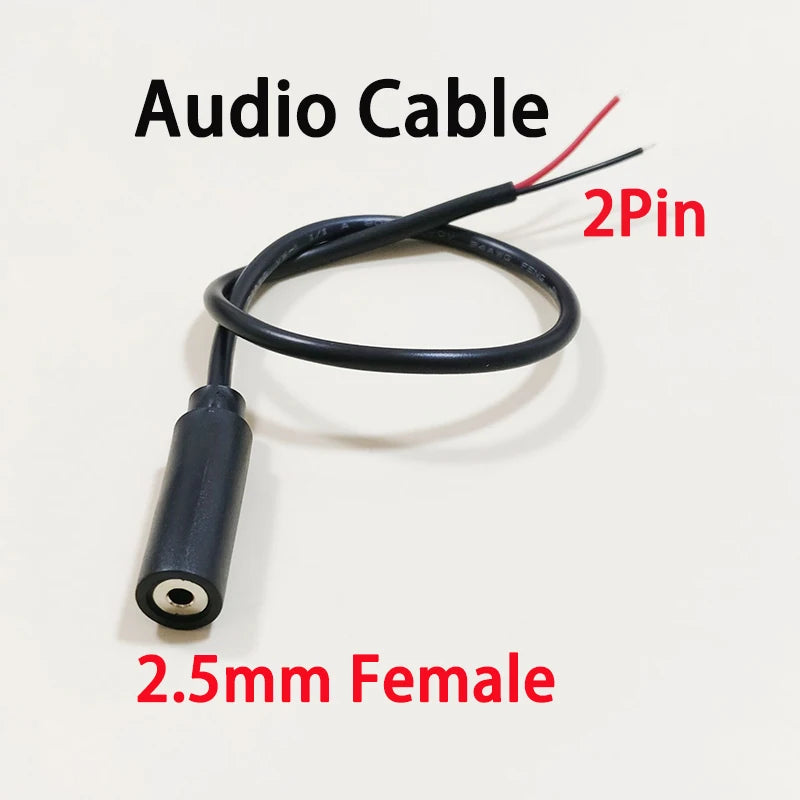 1PC 2.5mm 3.5mm Mono Stereo Male Female Plug Jack Connector 2/3/4Pin AUX Extension Wire DIY Audio Earphone Mic Repair Cable