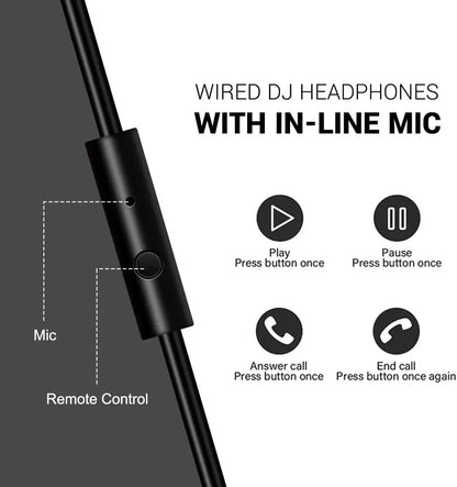 Oneodio Pro 10 Wired Headphones Over Ear Hi-Res Audio Wired Headset With Microphone Studio DJ Stereo Headphones 3.5mm/6.35mm