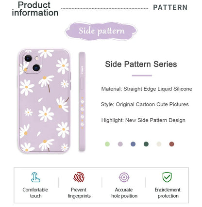 Plain Daisies Phone Case For iPhone 17 17 Air 16 16e 15 14 13 12 11 Pro Max Mini X XR XS MAX SE2020 8 7 Plus 6 6S Plus Cover